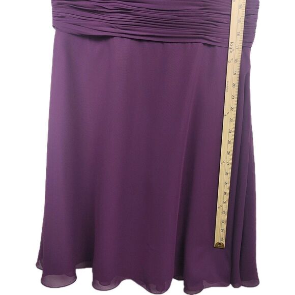 Allure Bridals Bridesmaids formal women's dress, 16, purple, 1 shoulder strap - Picture 4 of 7